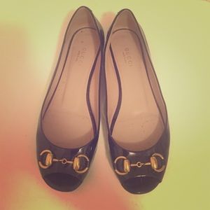 ** SOLD ** Gucci peep toe ballerina